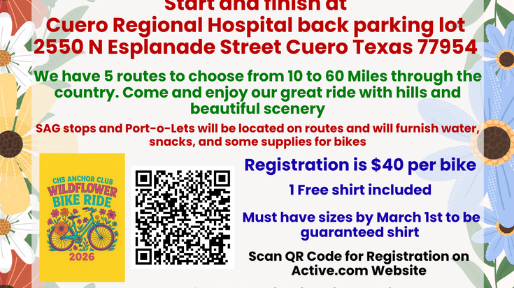 Anchor Club of Cuero Wildflower Bike Ride cover