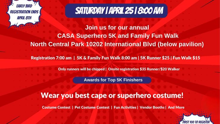 2026 CASA Superhero's 5k Run & Walk cover