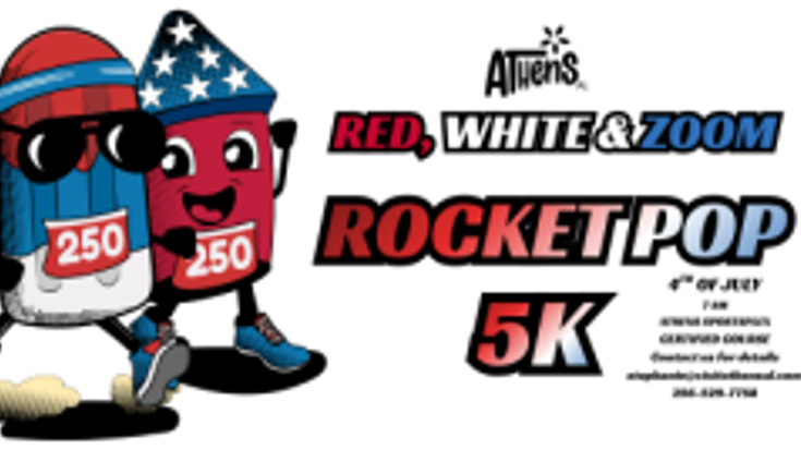 Red, White & ZOOM Rocket Pop 5K cover