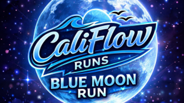 Blue Moon 5K. 10K. Half Marathon by Califlow Runs cover