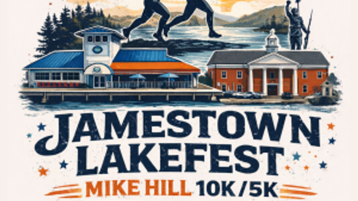 Jamestown Lakefest Mike Hill 10k/5k cover