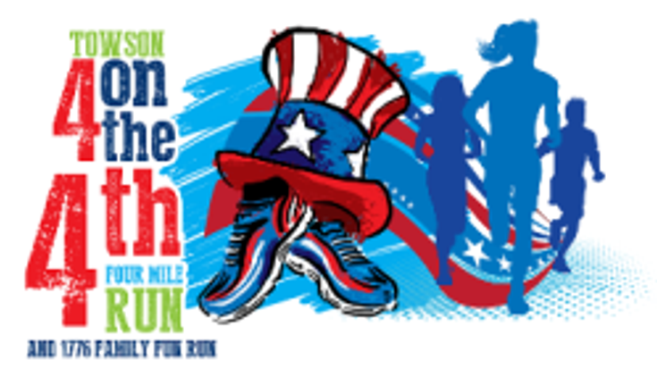 Towson 4 on 4th Four Mile Run and 1776 Family/Kid's Fun Run cover