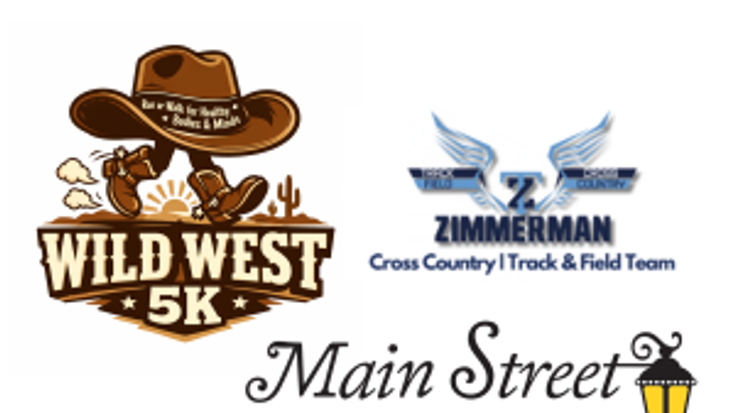 Zimmerman Wild West 5K!!!!!! "Giddy Up" for Youth Athletes, Mental Health & Well Being cover