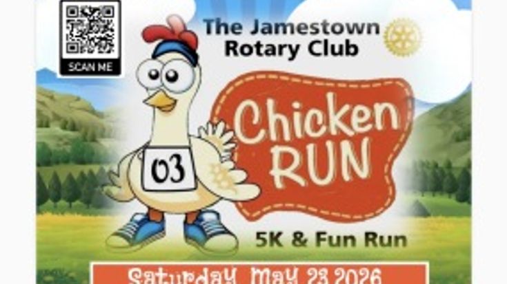 2026 Jamestown Rotary 5K Chicken Run & 1 Mile Fun Run cover