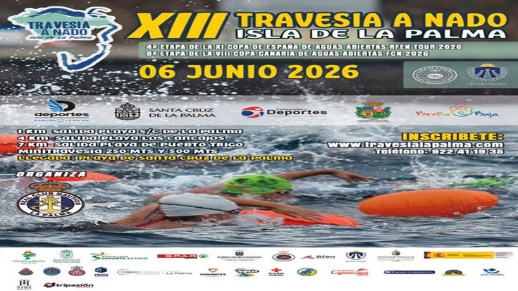 XIII TRAVESÍA A NADO ISLA DE LA PALMA 2026 cover