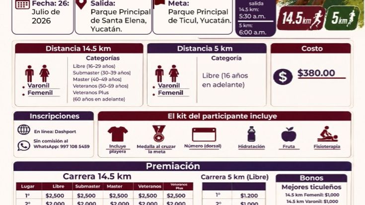 Carrera Atletica Santa Elena - Ticul 2026 cover