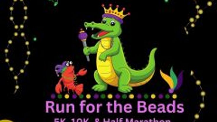 Mardi Gras Run - Run for the Beads - 5K, 10K, & Half Marathon by Califlow Runs cover