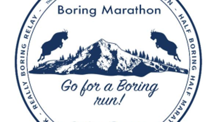 Boring Marathon, Half-Boring Half Marathon, Constantly Boring 10K, and Somewhat Boring 5K Race Series cover