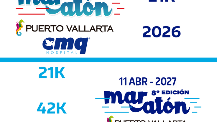 PAQUETE 1 MEDIO MARATON PUERTO VALLARTA 2026 + 42K o 21K 2027 cover