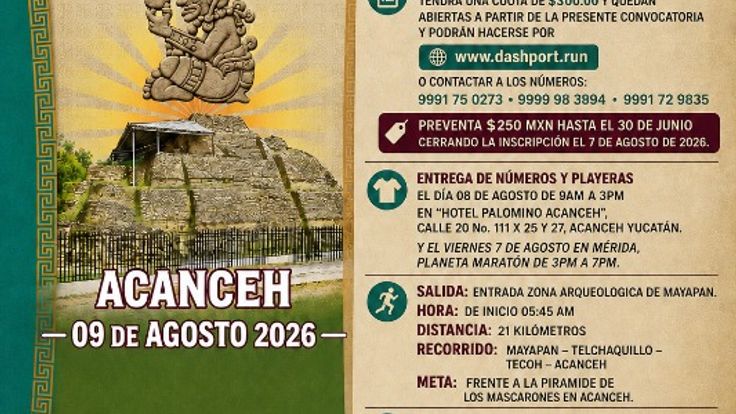 KINICH AHAU - 2da carrera Mayapan Acanceh cover