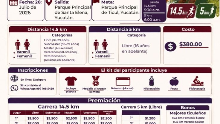 Carrera Atletica Santa Elena - Ticul 2026 cover