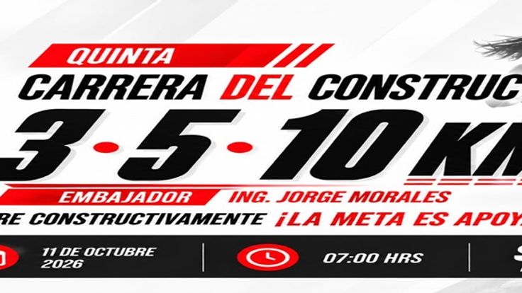5ta Carrera del Constructor 3, 5 y 10 k 2026 cover