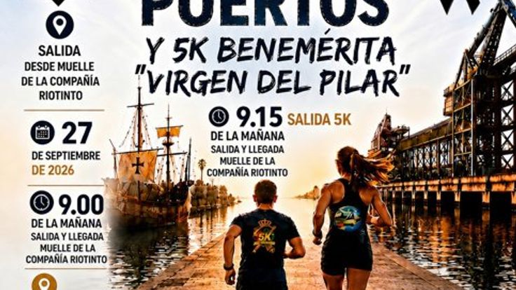 10K Entre Dos Puertos y 5K Benemérita Virgen del Pilar cover