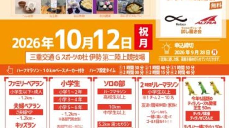 【通常】10/12(祝月) いせランフェスタ2026〜Run & Smile!SPORTS DAY! cover