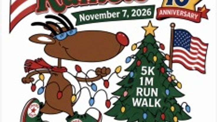 Rudolph Rumble Veteran's Benefit 5K Run-Walk/1M Walk 2026-November 7, 2026 @ 9:30 AM EST. cover