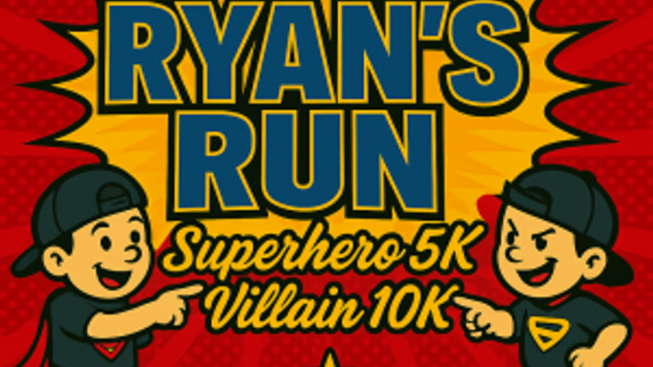 EDRRC - Ryan's Run Superhero 5k, Villain 10K and Kids (Free) Fun Run. cover