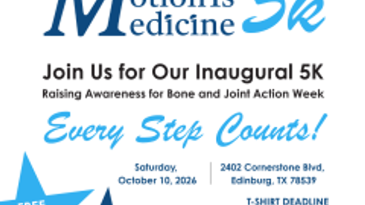 Cornerstone Orthopedic Institute Inaugural Motion is Medicine 5k Run/Walk cover